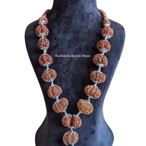 Siddha Mala With Silver Caping Chain